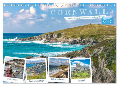 Cornwall - Malerische Landschaften mit grandiosen Küsten (Wandkalender 2027 DIN A4 quer), CALVENDO Monatskalender