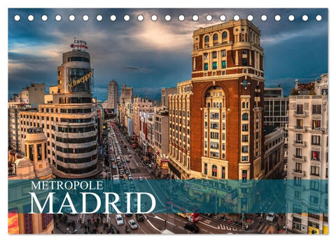 Metropole Madrid (Tischkalender 2026 DIN A5 quer), CALVENDO Monatskalender