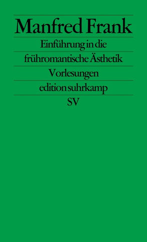 Einführung in die frühromantische Ästhetik