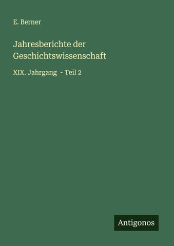 Jahresberichte der Geschichtswissenschaft