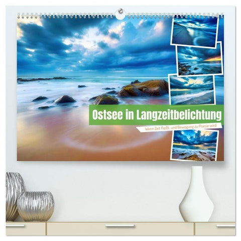 Ostsee in Langzeitbelichtung (hochwertiger Premium Wandkalender 2027 DIN A2 quer), Kunstdruck in Hochglanz