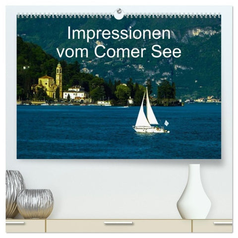 Impressionen vom Comer See (hochwertiger Premium Wandkalender 2027 DIN A2 quer), Kunstdruck in Hochglanz