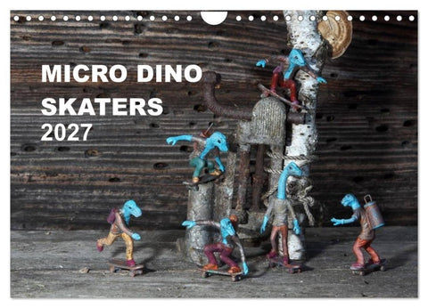 Micro Dino Skaters 2027 (Wandkalender 2027 DIN A4 quer), CALVENDO Monatskalender