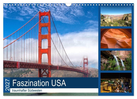 Faszination USA - traumhafter Südwesten (Wandkalender 2027 DIN A3 quer), CALVENDO Monatskalender