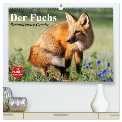 Der Fuchs. Bezaubernder Geselle (hochwertiger Premium Wandkalender 2026 DIN A2 quer), Kunstdruck in Hochglanz