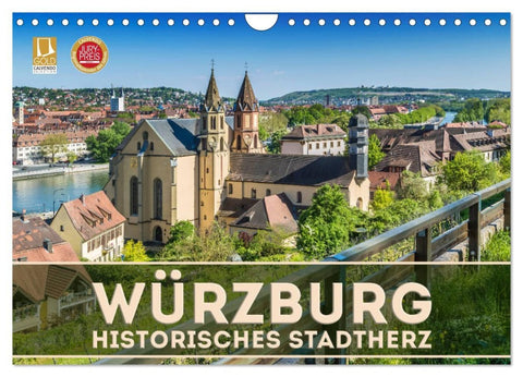 WÜRZBURG Historisches Stadtherz (Wandkalender 2026 DIN A4 quer), CALVENDO Monatskalender