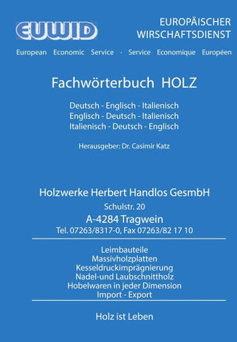 Fachwörterbuch HOLZ.