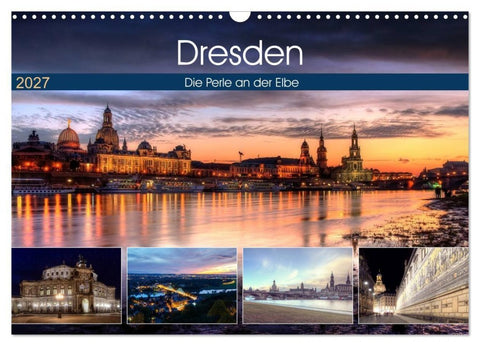 Dresden Die Perle an der Elbe (Wandkalender 2027 DIN A3 quer), CALVENDO Monatskalender