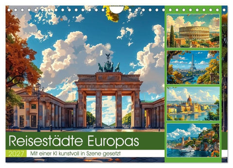 Reisestädte Europas (Wandkalender 2027 DIN A4 quer), CALVENDO Monatskalender