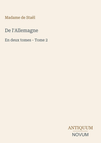De l'Allemagne