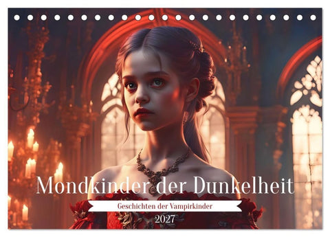 Mondkinder der Dunkelheit (Tischkalender 2027 DIN A5 quer), CALVENDO Monatskalender