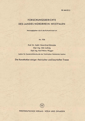 Die Konstitution einiger rheinischer und bayrischer Trasse