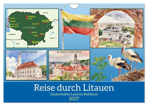 Reise durch Litauen (Wandkalender 2027 DIN A4 quer), CALVENDO Monatskalender