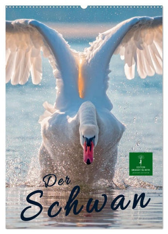 Der Schwan (Wandkalender 2027 DIN A2 hoch), CALVENDO Monatskalender
