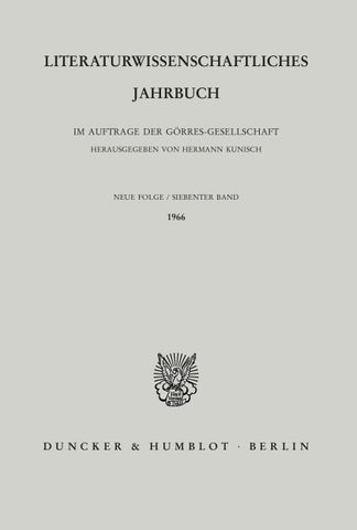 Literaturwissenschaftliches Jahrbuch.