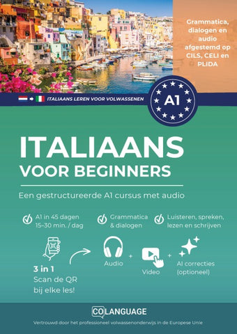 Italiaans leren voor beginners - een gestructureerde A1 cursus met audio
