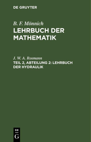 Lehrbuch der Hydraulik