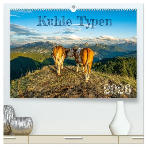 Kuhle Typen (hochwertiger Premium Wandkalender 2026 DIN A2 quer), Kunstdruck in Hochglanz