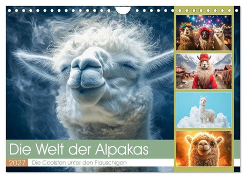 Die Welt der Alpakas (Wandkalender 2027 DIN A4 quer), CALVENDO Monatskalender