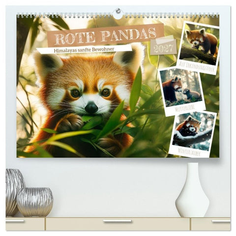 Rote Pandas - Himalayas sanfte Bewohner (hochwertiger Premium Wandkalender 2027 DIN A2 quer), Kunstdruck in Hochglanz