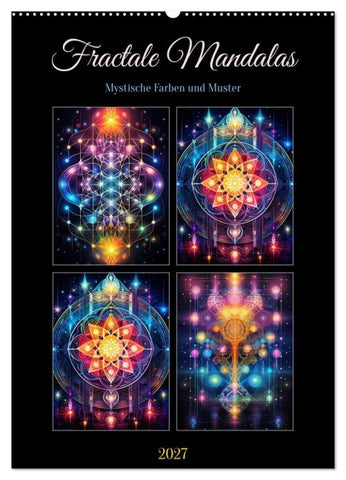 Fractale Mandalas (Wandkalender 2027 DIN A2 hoch), CALVENDO Monatskalender