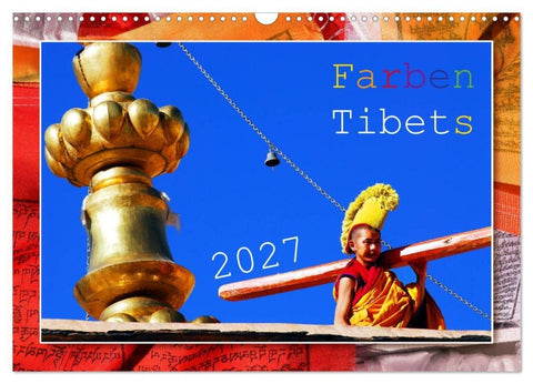 Farben Tibets (Wandkalender 2027 DIN A3 quer), CALVENDO Monatskalender