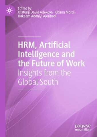 HRM, Artificial Intelligence and the Future of Work