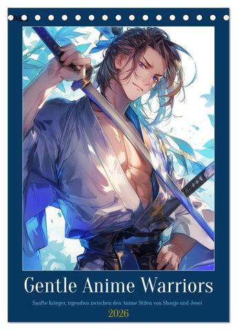 Gentle Anime Warriors (Tischkalender 2026 DIN A5 hoch), CALVENDO Monatskalender