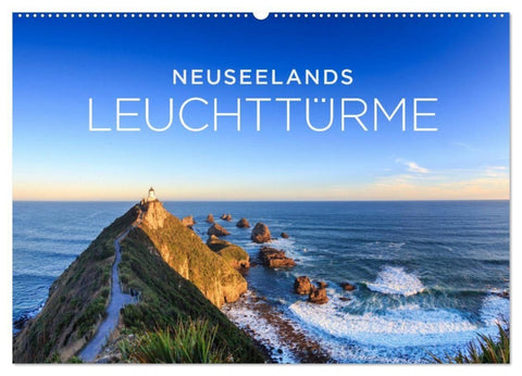 Neuseelands Leuchttürme (Wandkalender 2027 DIN A2 quer), CALVENDO Monatskalender
