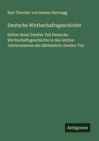 Deutsche Wirthschaftsgeschichte
