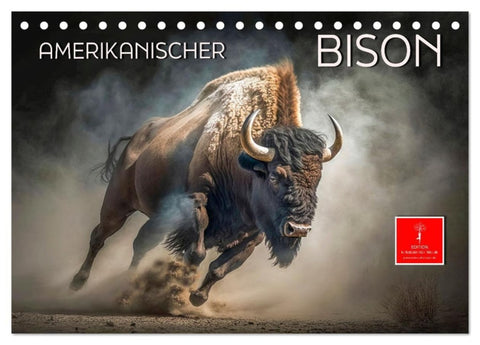 Amerikanischer Bison (Tischkalender 2027 DIN A5 quer), CALVENDO Monatskalender