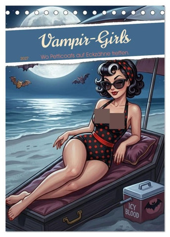Vampir-Girls (Tischkalender 2027 DIN A5 hoch), CALVENDO Monatskalender