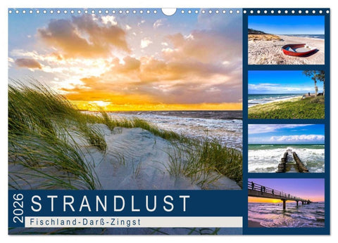 STRANDLUST: Fischland-Darß-Zingst (Wandkalender 2026 DIN A3 quer), CALVENDO Monatskalender