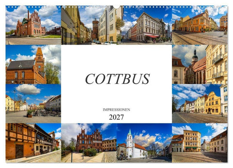 Cottbus Impressionen (Wandkalender 2027 DIN A2 quer), CALVENDO Monatskalender