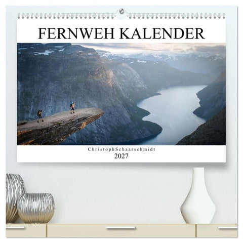 Fernweh Kalender (hochwertiger Premium Wandkalender 2027 DIN A2 quer), Kunstdruck in Hochglanz