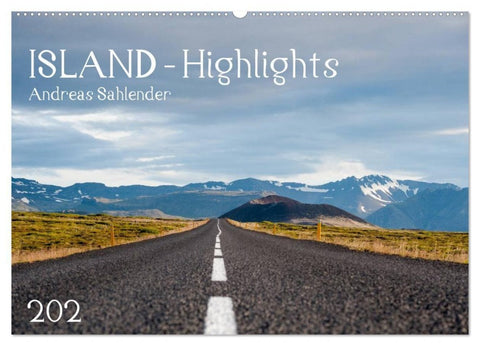 Island Highlights (Wandkalender 2027 DIN A2 quer), CALVENDO Monatskalender