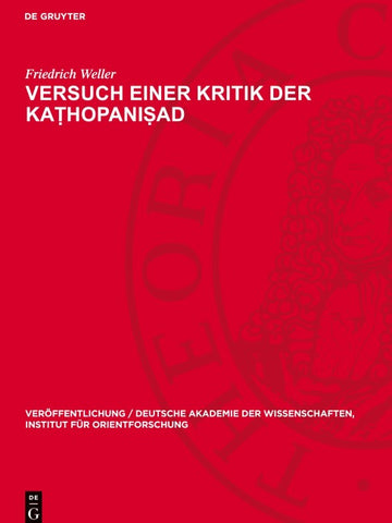 Versuch einer Kritik der Kaṭhopaniṣad