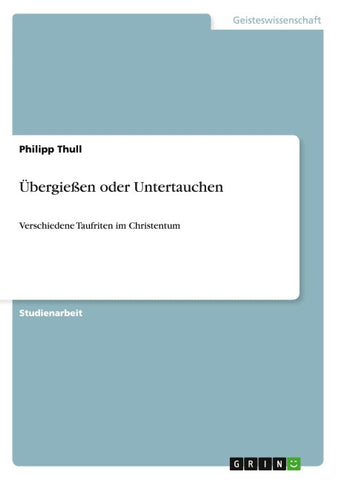 Übergießen oder Untertauchen