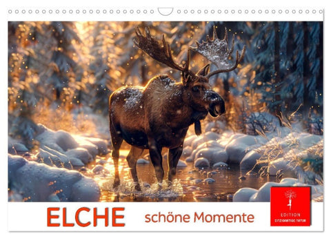 Elche - schöne Momente (Wandkalender 2027 DIN A3 quer), CALVENDO Monatskalender