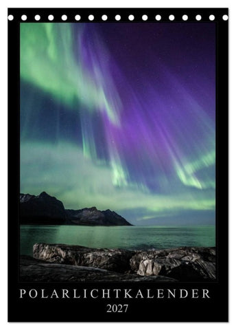 Polarlichtkalender (Tischkalender 2027 DIN A5 hoch), CALVENDO Monatskalender