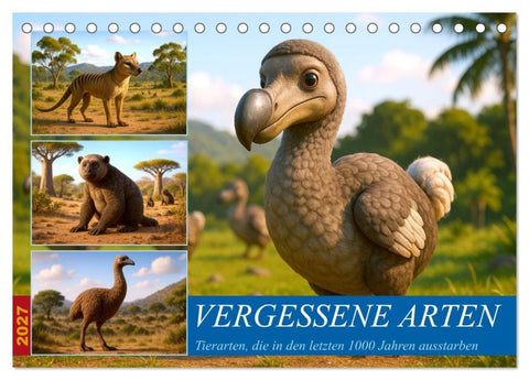 Vergessene Arten (Tischkalender 2027 DIN A5 quer), CALVENDO Monatskalender