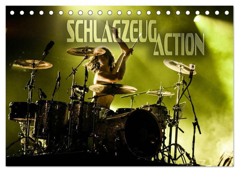 Schlagzeug Action (Tischkalender 2027 DIN A5 quer), CALVENDO Monatskalender