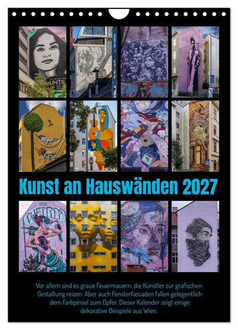 Kunst an Hauswänden (Wandkalender 2027 DIN A4 hoch), CALVENDO Monatskalender