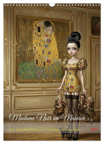 Madame Noir im Museum (Wandkalender 2027 DIN A3 hoch), CALVENDO Monatskalender