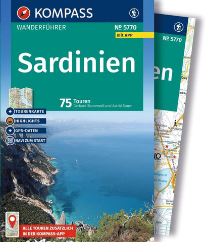 KOMPASS Wanderführer Sardinien, 75 Touren mit Extra-Tourenkarte