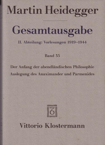 Der Anfang der abendländischen Philosophie
