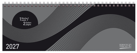 Tischkalender quer Professional Colourlux 2027 schwarz