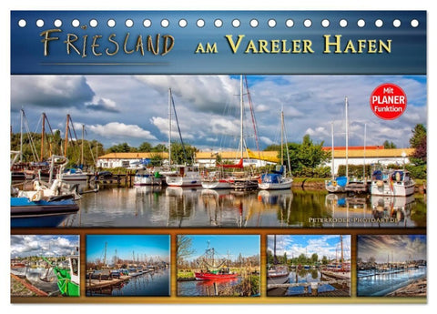 Friesland - am Vareler Hafen (Tischkalender 2027 DIN A5 quer), CALVENDO Monatskalender