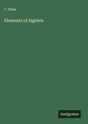Elements of Algebra