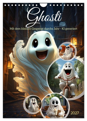 Ghosti (Wandkalender 2027 DIN A4 hoch), CALVENDO Monatskalender